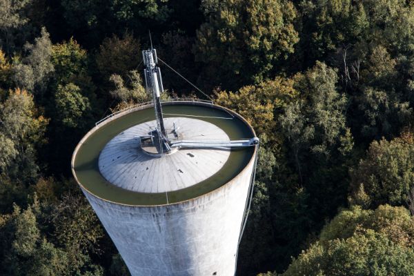 Château d'eau vu du ciel